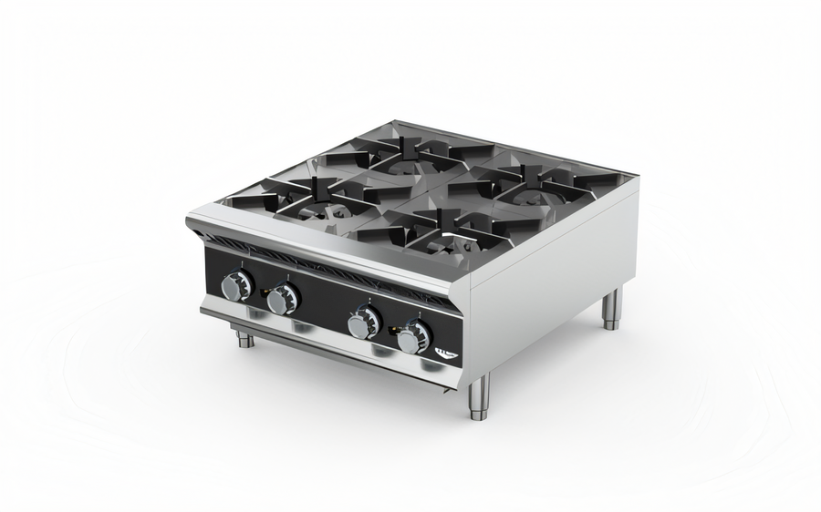 Product image #1 for Vollrath 12-Inch Countertop Gas Hot Plate Range, 2 Burners, Stainless Steel
