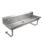 Thumbnail image #1 for John Boos PBMSHS-W2-4020 Multi-Station Wall-Mount Stainless Steel Hand Wash Sink, 40-Inch, 2 Faucet Stations, 5-Inch Bowl