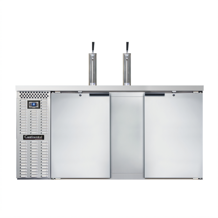Product image #1 for Continental Refrigerator KC69SNSS 69-Inch 2-Door Shallow Depth Commercial Keg Cooler