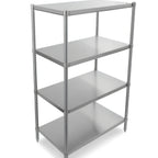Thumbnail image #1 for John Boos SUS-184272-4 Stainless Steel Dry Storage Shelving Unit, 4 Adjustable Shelves, 42"W x 18"D x 72"H