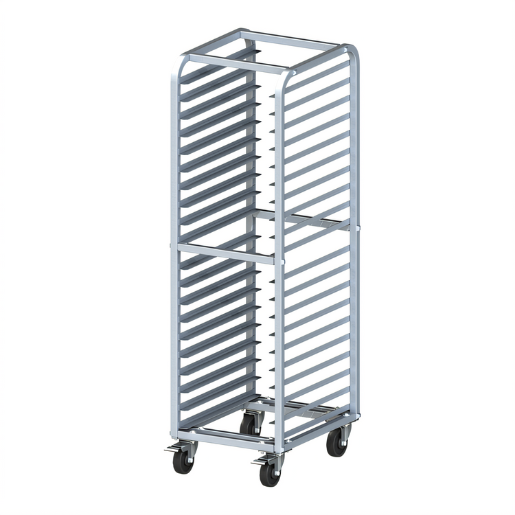 Product image #1 for Winco AWRK-20HBK Mobile Full-Height Aluminum Sheet Pan Rack, 20-Pan Capacity
