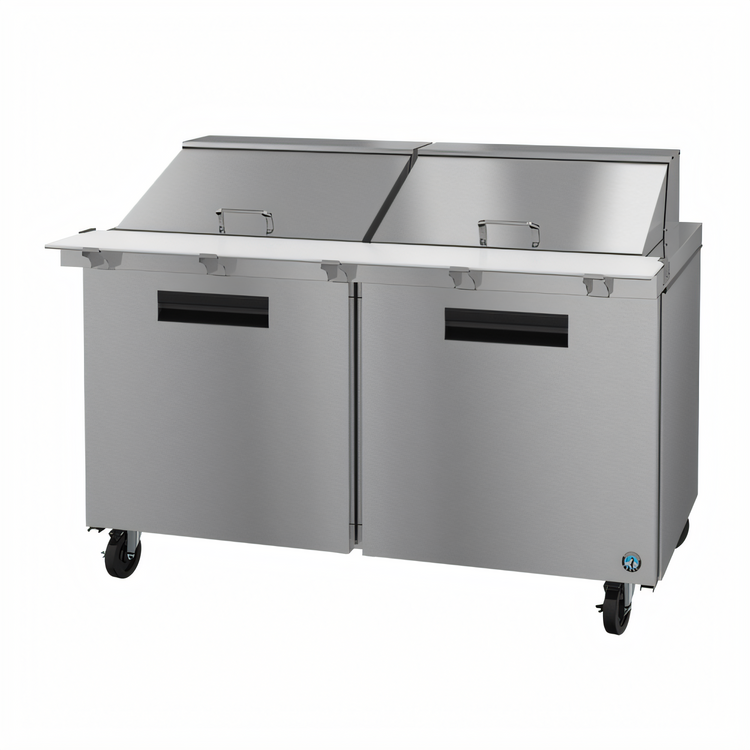 Product image #1 for Hoshizaki Steelheart SR60B-24M Two-Section Mega Top Refrigerated Prep Table, 60-Inch, 24-Pan Capacity