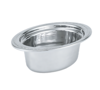 Miramar Decorative Oval Stainless Steel Hotel Pan, 3.4 Qt, 4-Inch Deep