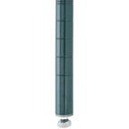 Thumbnail image #1 for Metro Super Erecta 63PK3 Stationary Wire Shelving Post, 62-7/16"H, Green Epoxy-Coated, Adjustable Leveling Bolt
