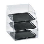 Thumbnail image #1 for Vollrath LBC1418-3F-06 Countertop Curved-Front Non-Refrigerated Self-Service Clear Acrylic Bakery Display Case with 3 Trays