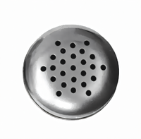 American Metalcraft Replacement Cheese Shaker Lid for 12 oz Shakers, Large Perforated Holes, Stainless Steel