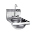 Thumbnail image #1 for Eagle Group Space-Saver Wall-Mounted Hand Sink with Deck-Mount Gooseneck Faucet, 12-Inch Wide, 304 Stainless Steel