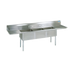Thumbnail image #1 for BK Resources Three-Compartment Stainless Steel Sink with Dual Drainboards, 120-Inch Overall Length