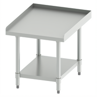 Winco Stainless Steel Equipment Stand with 1.5-Inch Raised Edges and Galvanized Undershelf, 24 x 30 x 24 Inches