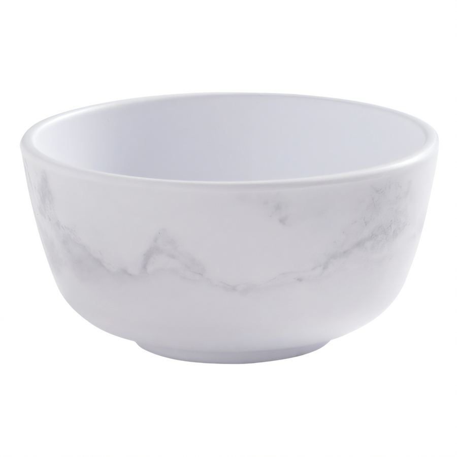 Product image #1 for American Metalcraft Mix & Matte 10 oz Round Melamine Bouillon Cup, Matte Marble White