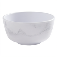American Metalcraft Mix & Matte 10 oz Round Melamine Bouillon Cup, Matte Marble White
