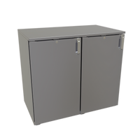 Glastender 40-Inch Wide Non-Refrigerated Back Bar Two-Section Dry Storage Cabinet with Solid Hinged Doors