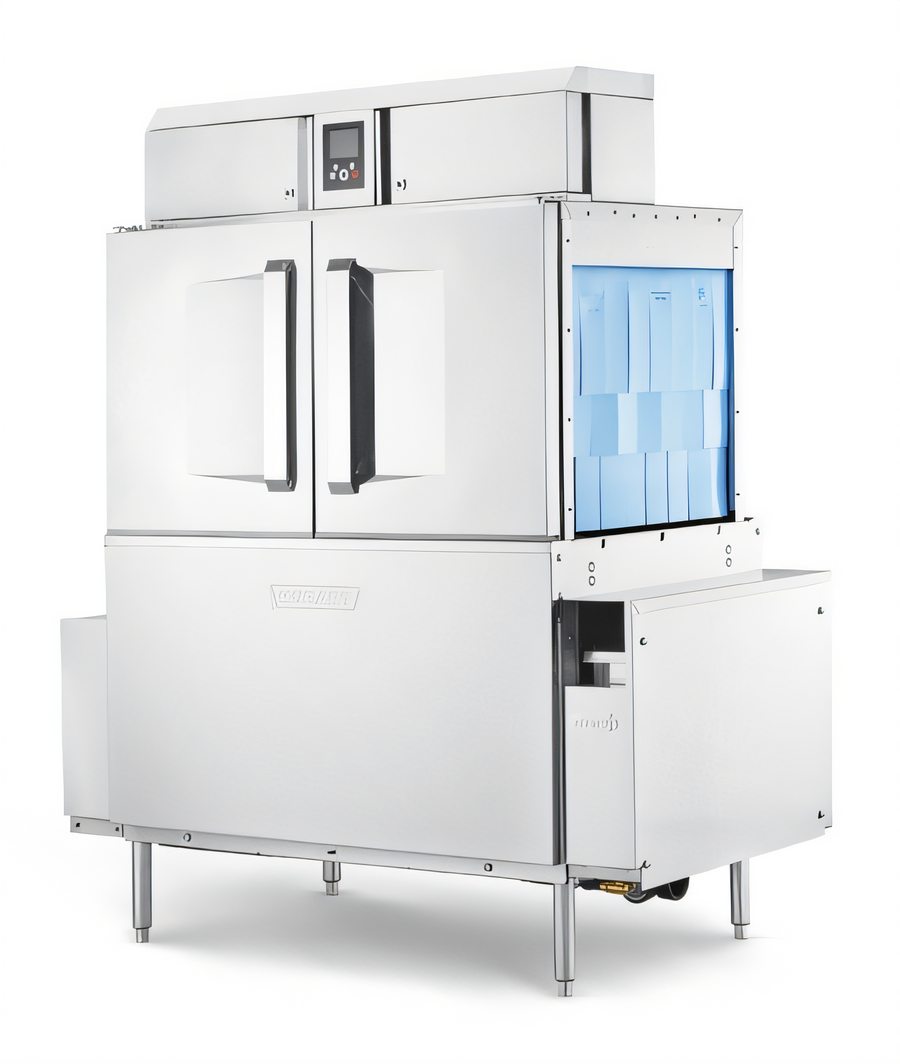 Product image #1 for Hobart Warewash Flow CL44-ADV+BUILDUP Single-Tank Conveyor Dishwasher with Drain Water Energy Recovery, 202 Racks/Hour