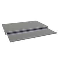 Glastender 18-Inch Underbar Two-Piece Stainless Steel Sliding Ice Bin Cover for 24-Inch Deep Bins