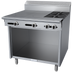 Thumbnail image #1 for Garland Cuisine Series 36-Inch Heavy Duty Natural Gas Range with 2 Open Burners, 2 Hot Tops, and Open Cabinet Base