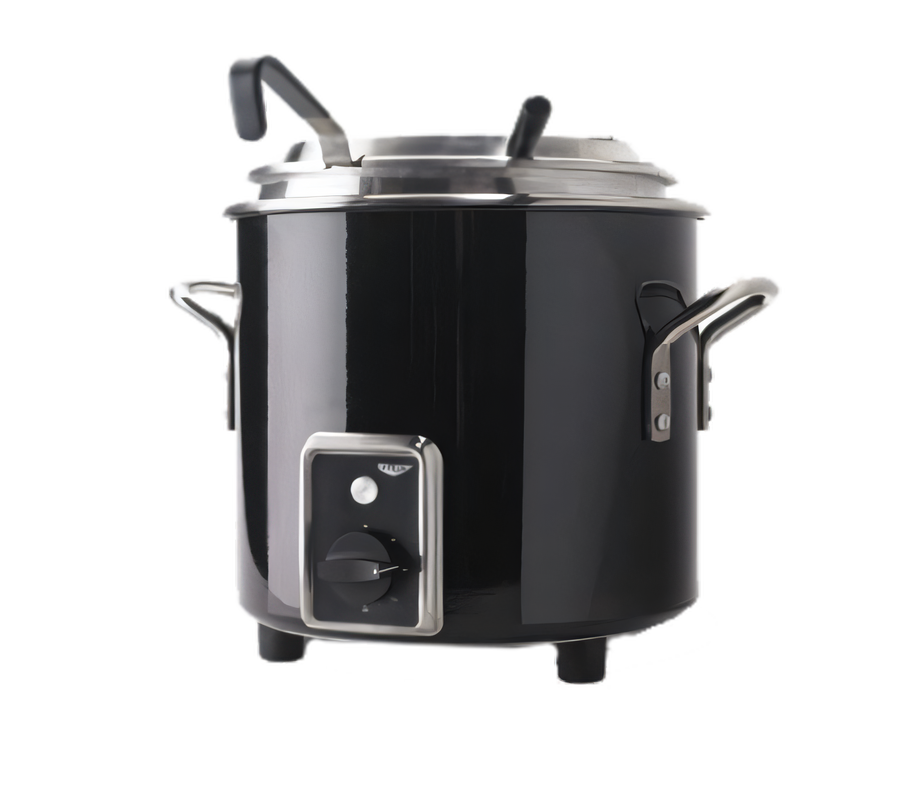 Product image #1 for Vollrath Cayenne Retro 11-Qt Countertop Stock Pot Kettle Rethermalizer, Black, 120V