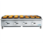 Thumbnail image #1 for Koolmore KM-GCB4-48M 48-Inch 4-Burner Natural Gas Commercial Charbroiler with Manual Controls, Cast Iron Grates, and Stainless-Steel Construction