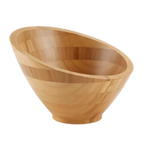 Thumbnail image #1 for American Metalcraft BAMSL82 22 oz. Round Angled Bamboo Bowl, 8-1/4" Diameter x 5-3/8"H Case of 12