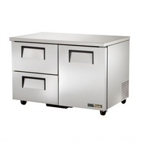 True TUC-48D-2-HC 48-Inch 2-Section Undercounter Refrigerator with 1 Door and 2 Drawers