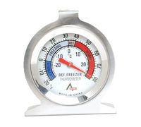 Admiral Craft 2-Inch Dial Freezer/Refrigerator Thermometer with Stainless Steel Casing