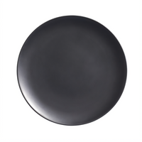 American Metalcraft 11-1/2 Inch Matte Black Round Melamine Coupe Plate