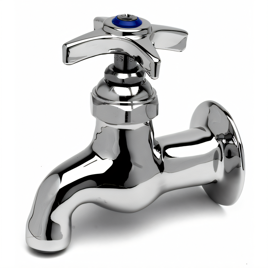 Product image #1 for Heavy-Duty Single Sink Wall-Mount Faucet, 1/2 Inch IPS Female Inlet, 4 Inch Spout Reach