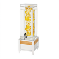 Cal-Mil Monterey 3 Gallon White Beverage Dispenser with Infusion Chamber and Drip Tray