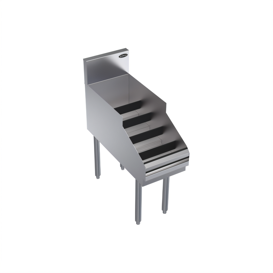 Product image #1 for Krowne Royal Series Freestanding Underbar Liquor Bottle Display Unit, 12-Inch x 29-Inch, 5-Step, 15-Bottle Capacity
