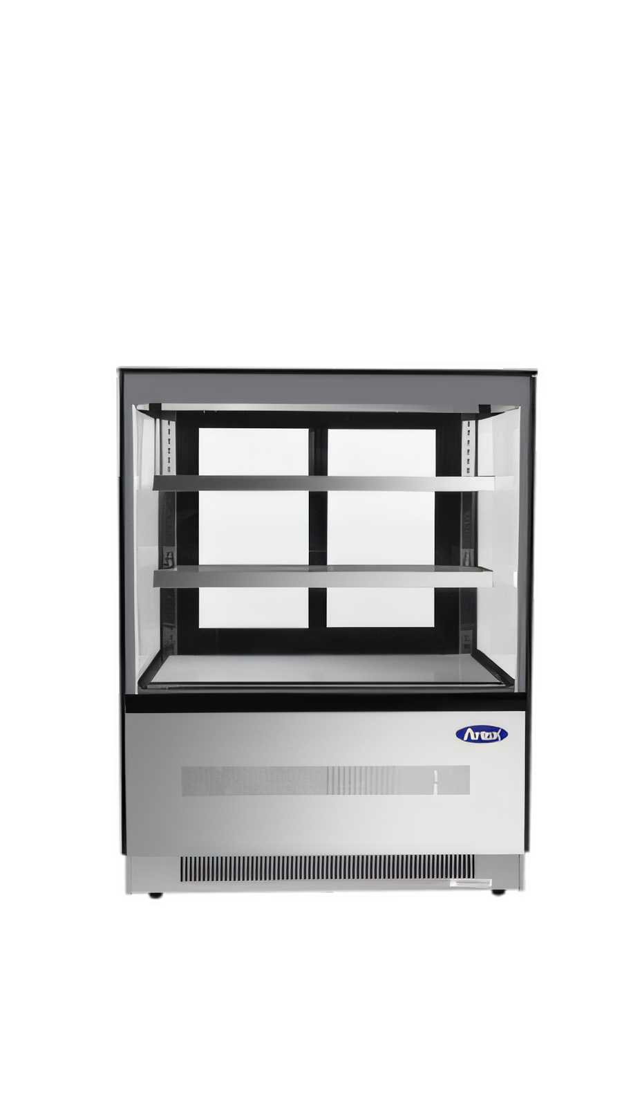 Product image #1 for Atosa Floor Model See-Thru Refrigerated Square Display Case, 35.4-Inch, 10.9 Cu. Ft.