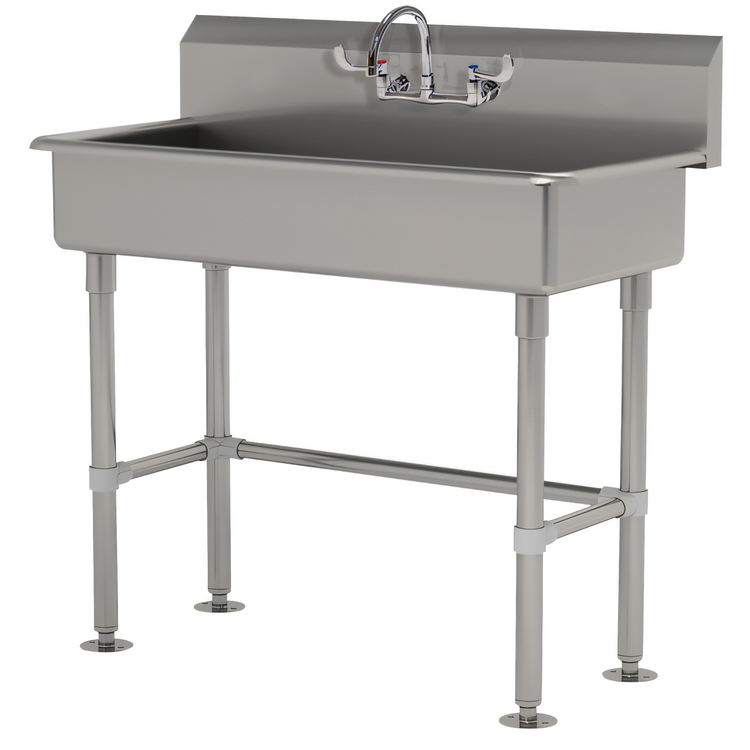 Product image #1 for Advance Tabco ADA Freestanding Stainless Steel Service Sink with Included Gooseneck Faucet, 40 Inch Wide
