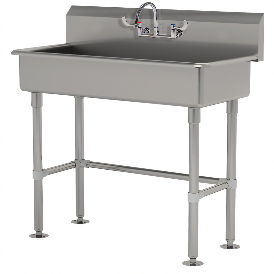 Product image #1 for Advance Tabco ADA Freestanding Stainless Steel Service Sink with Included Gooseneck Faucet, 40 Inch Wide