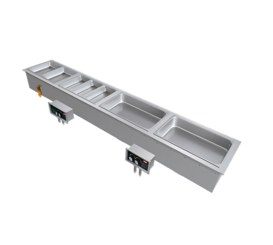Product image #1 for Hatco HWBI-S2D Drop-In Modular Slim Heated Well with Drains, 2 Full-Size Pan Capacity