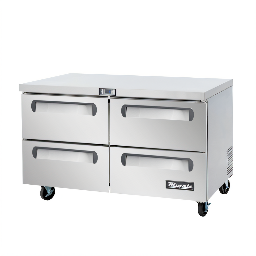 Product image #1 for Migali Competitor Series 60-Inch Undercounter Work Top Refrigerator with 4 Drawers