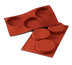 Thumbnail image #1 for Silikomart Sponge Base Silicone Mold, 3 Cavities, Red, 7 x 11-3/4 Inches