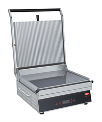 Hatco PG14FG-1 Single Countertop Panini Grill with Grooved Top and Smooth Bottom Plates