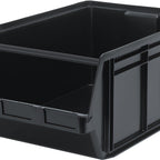 Thumbnail image #1 for Quantum QMS743BR Stackable Storage Bin, Black, 29"L x 18-3/8"W x 11-7/8"H, 150 lb Stack Capacity