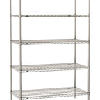 Thumbnail image #1 for Metro Super Erecta SE-2424S-74-S5 Stationary Starter Wire Shelving Unit, 24"W x 24"D x 74"H, 800 lb. capacity per shelf, 2000 lb. capacity per unit