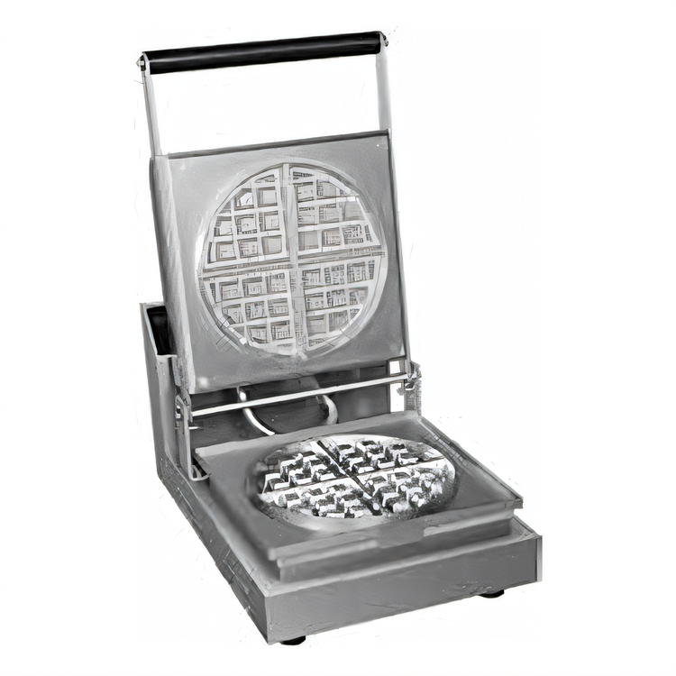 Product image #1 for Hatco Single Round Countertop Commercial Waffle Maker, 7-Inch Standard Waffles, 120V