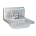 Thumbnail image #1 for BK Resources Wall-Mount Hand Sink with Metering Faucet, 14 x 10 x 5-Inch Bowl, 304 Stainless Steel