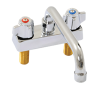 Deck-Mount Manual Faucet with 8-Inch Swing Spout, 4-Inch Centers, Low Lead