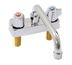 Thumbnail image #1 for Deck-Mount Manual Faucet with 8-Inch Swing Spout, 4-Inch Centers, Low Lead