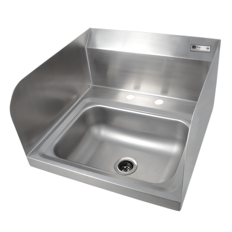 Product image #1 for John Boos Pro-Bowl Wall-Mount Stainless Steel Hand Sink with Left and Right Side Splashes, 14 x 10 x 5 Bowl