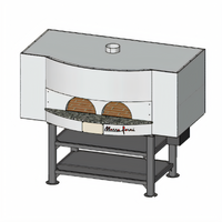 Marra Forni Square Wood-Fired Pizza Oven with 83 x 31 Inch Brick Deck and Steel Stand