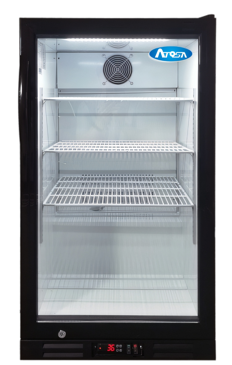 Product image #1 for Atosa 7 Cu. Ft. Countertop Glass Door Refrigerator Merchandiser, Black