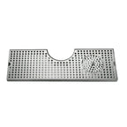 Thumbnail image #1 for Micro Matic USA DP-MET-T-34GR-Z 34-Inch Surface-Mount Stainless Steel Drip Tray Trough with Integral Glass Rinser