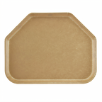 Thumbnail image #2 for Cambro Camtray® 1422TR514 Trapezoid Cafeteria Tray, 14 x 22 in, High-Impact Fiberglass, Earthen Gold Case of 12