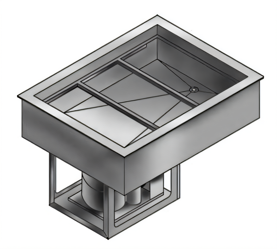 Product image #1 for Wells RCP-243 Drop-In Self-Contained Refrigerated Cold Food Well, 8 x 1/3 Size Pan Capacity