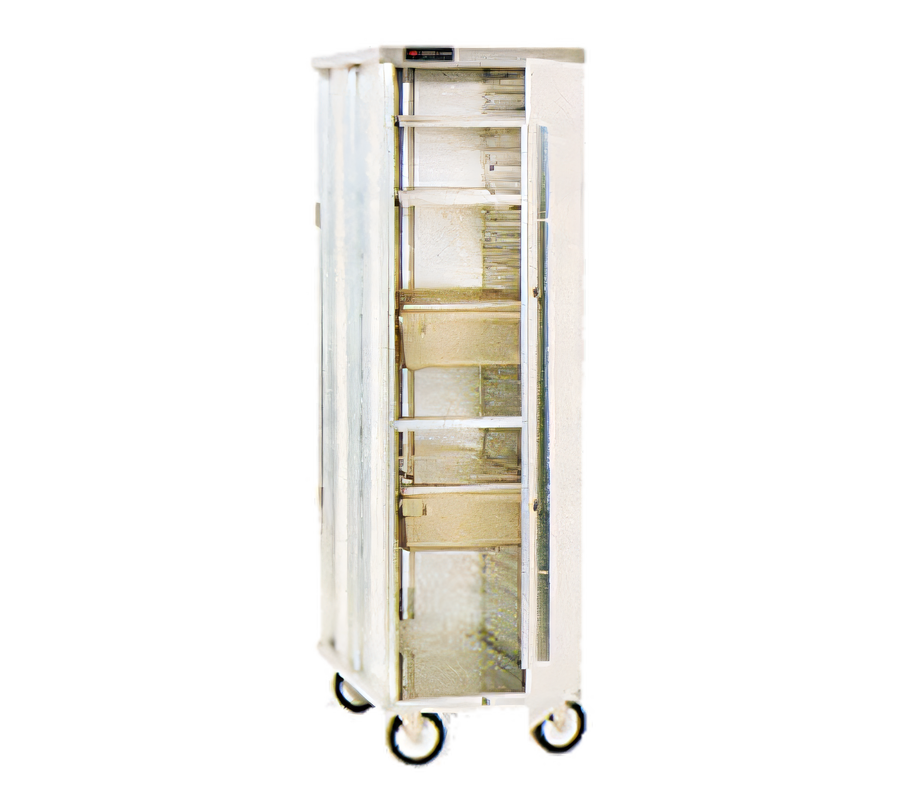 Product image #1 for Mobile Enclosed Full-Height Correctional Cabinet Pan Rack, Non-Insulated Aluminum, 38 Sheet Pan Capacity