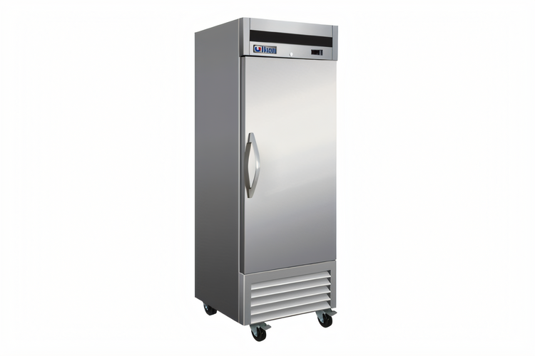 Product image #1 for IKON Refrigeration One-Section Reach-In Freezer with Bottom-Mounted Self-Contained Refrigeration, Stainless Steel