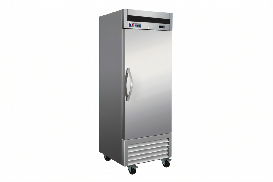 Product image #1 for IKON Refrigeration One-Section Reach-In Freezer with Bottom-Mounted Self-Contained Refrigeration, Stainless Steel